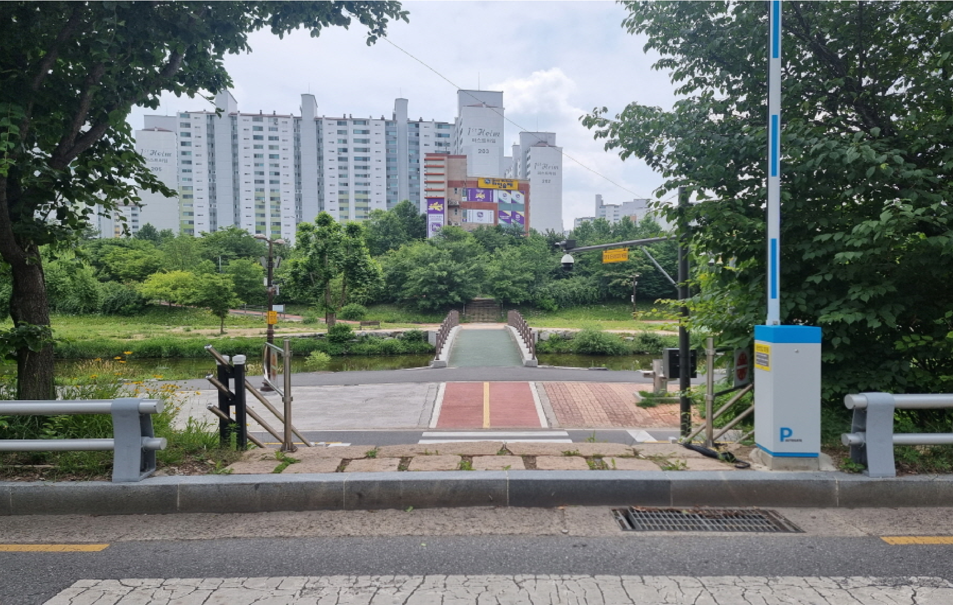 [시공사례] 경기도 용인시 지방하천(탄천/수지구) 진출입 차단기 설치